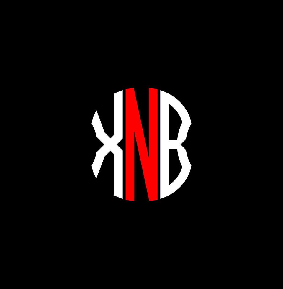 design criativo abstrato do logotipo da carta xnb. design exclusivo xnb vetor