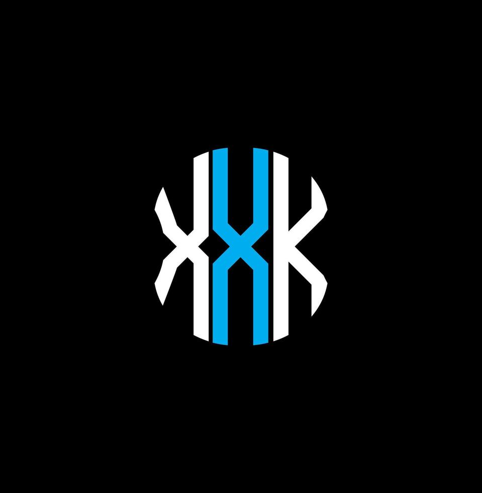 design criativo abstrato do logotipo da carta xxk. xxx design exclusivo vetor