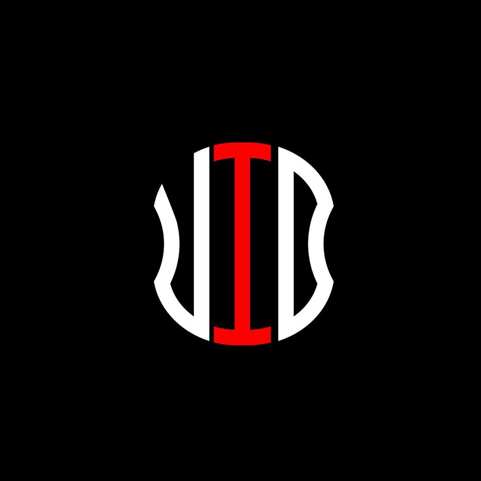 design criativo abstrato do logotipo da carta uid. uid design exclusivo vetor