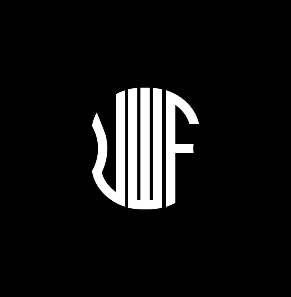 design criativo abstrato do logotipo da carta uwf. design exclusivo uwf vetor