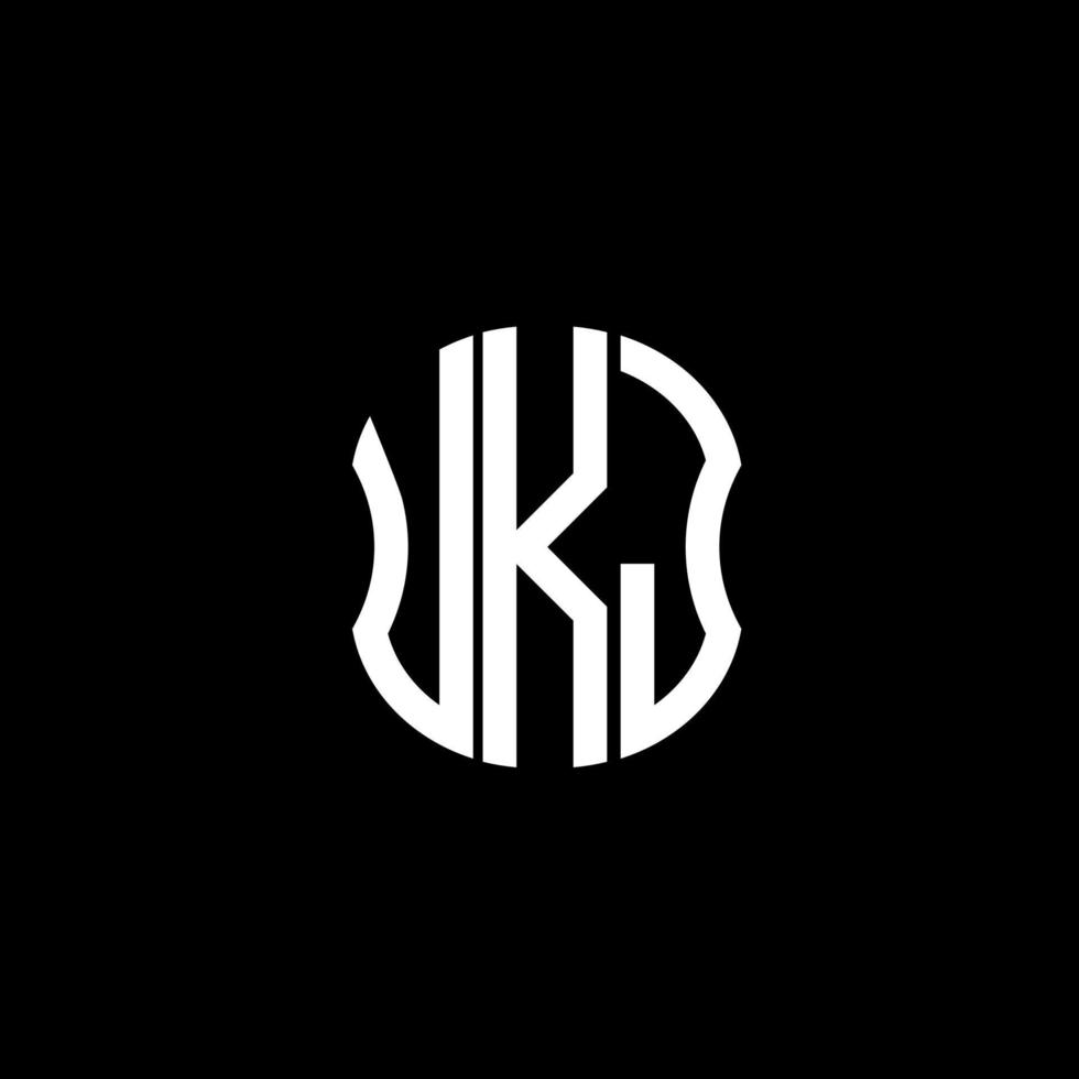 design criativo abstrato do logotipo da carta ukj. design exclusivo ukj vetor