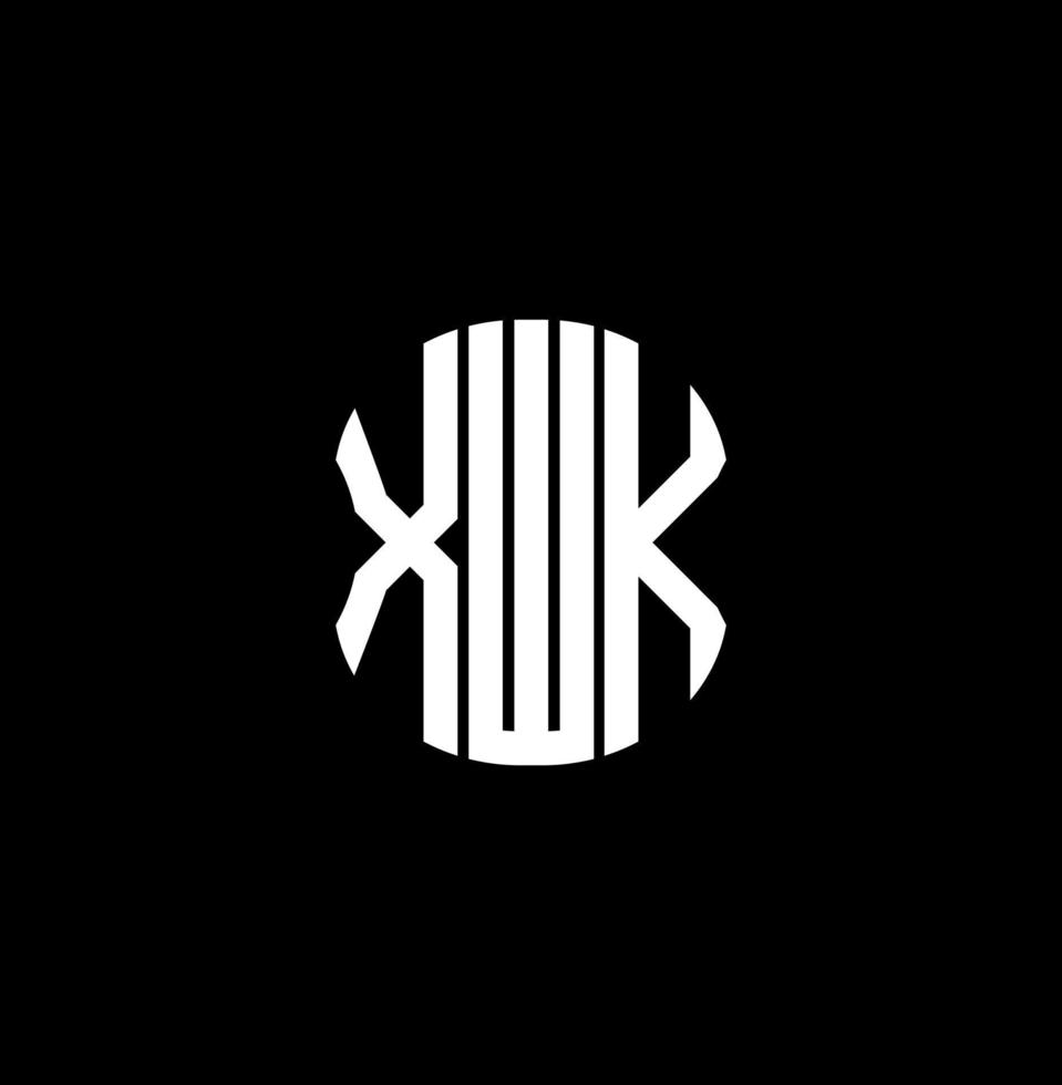 design criativo abstrato do logotipo da carta xwk. xwk design exclusivo vetor