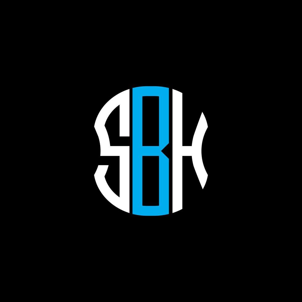 design criativo abstrato do logotipo da carta sbh. design exclusivo sb vetor