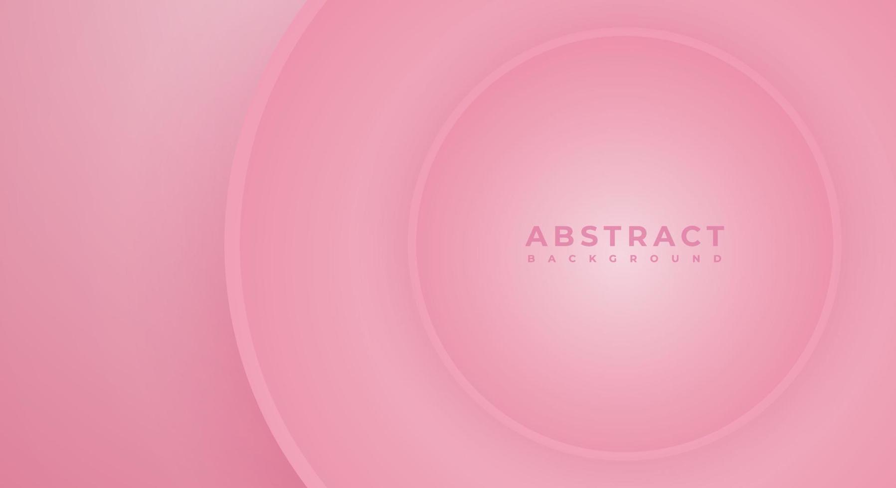 camada de corte de papel rosa círculo de fundo 3d abstrato com espaço de cópia para texto ou mensagem vetor