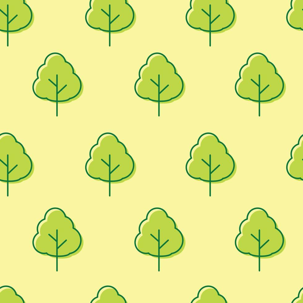 ícone de árvore com conceito de ecologia sem costura de fundo para modelo, pôster vetor
