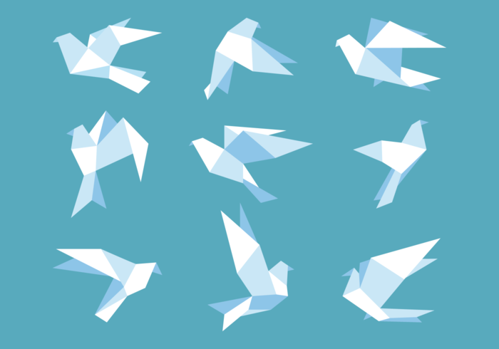 Papel Paloma em Origami Estilo vetor