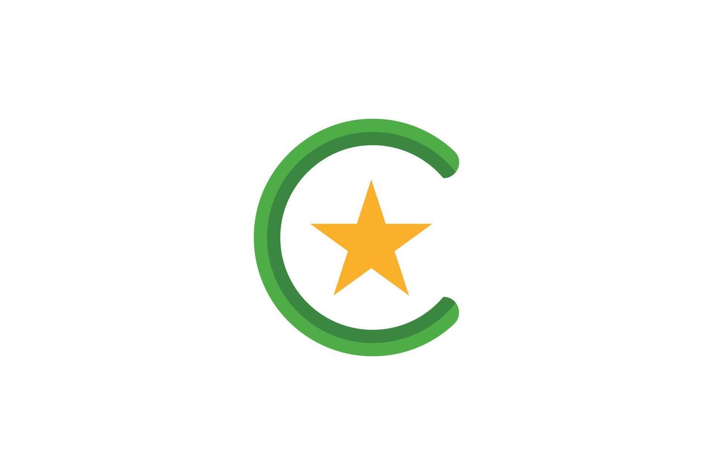 logotipo moderno da letra c vetor