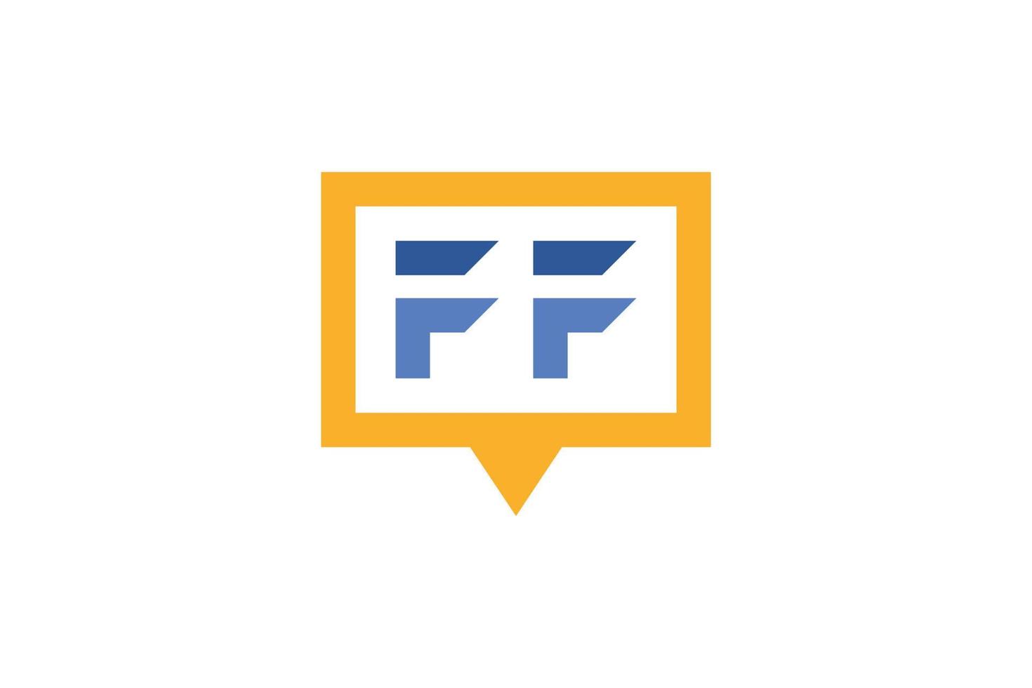 resumo do logotipo da letra f vetor