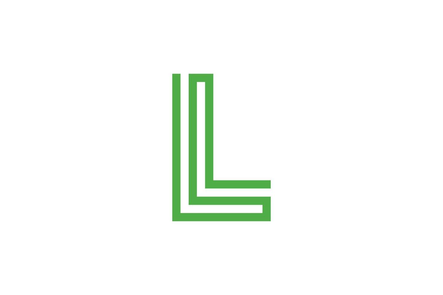 logotipo premium da letra l vetor