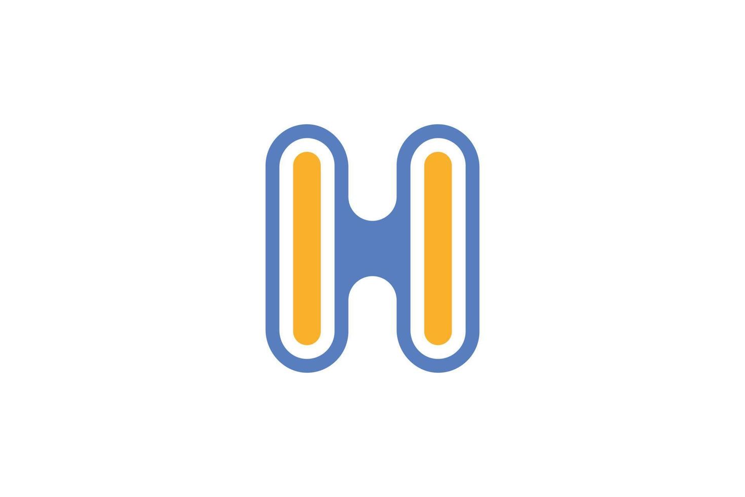 logotipo colorido da letra h vetor