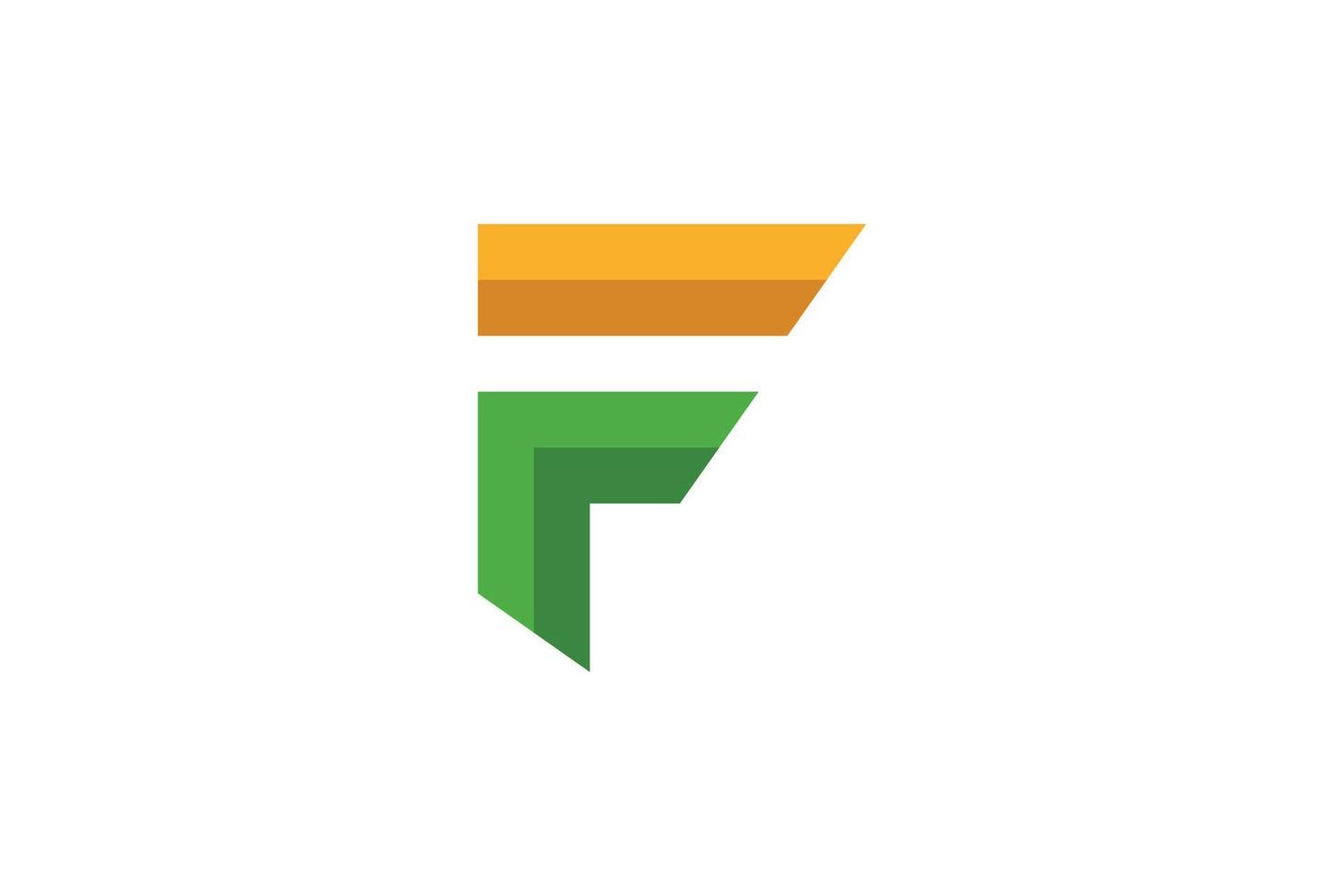 resumo do logotipo da letra f vetor