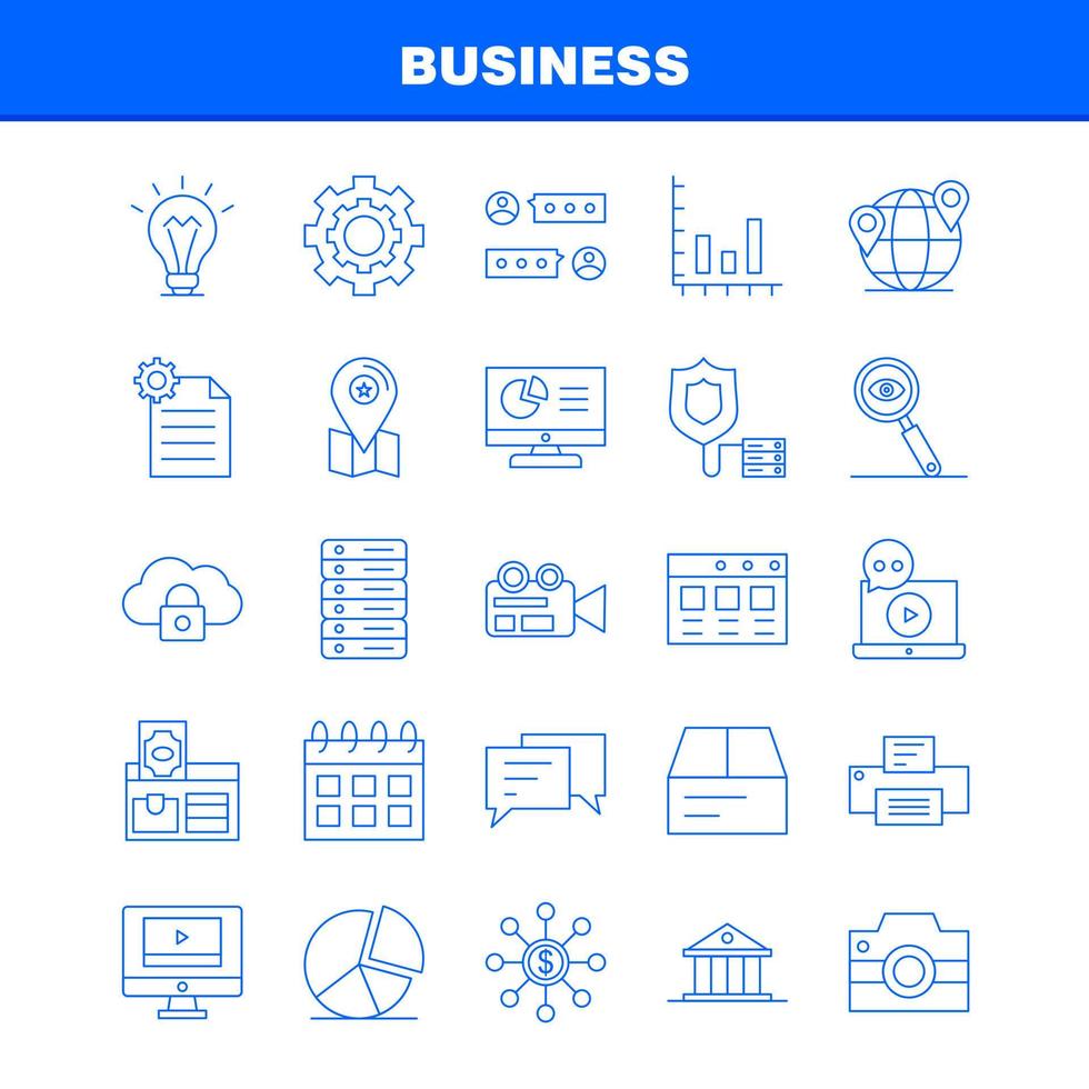 ícone de linha de negócios para impressão na web e kit uxui móvel, como arquivo de pagamento on-line em dólar comercial, vetor de pacote de pictograma de negócios de escritório de negócios