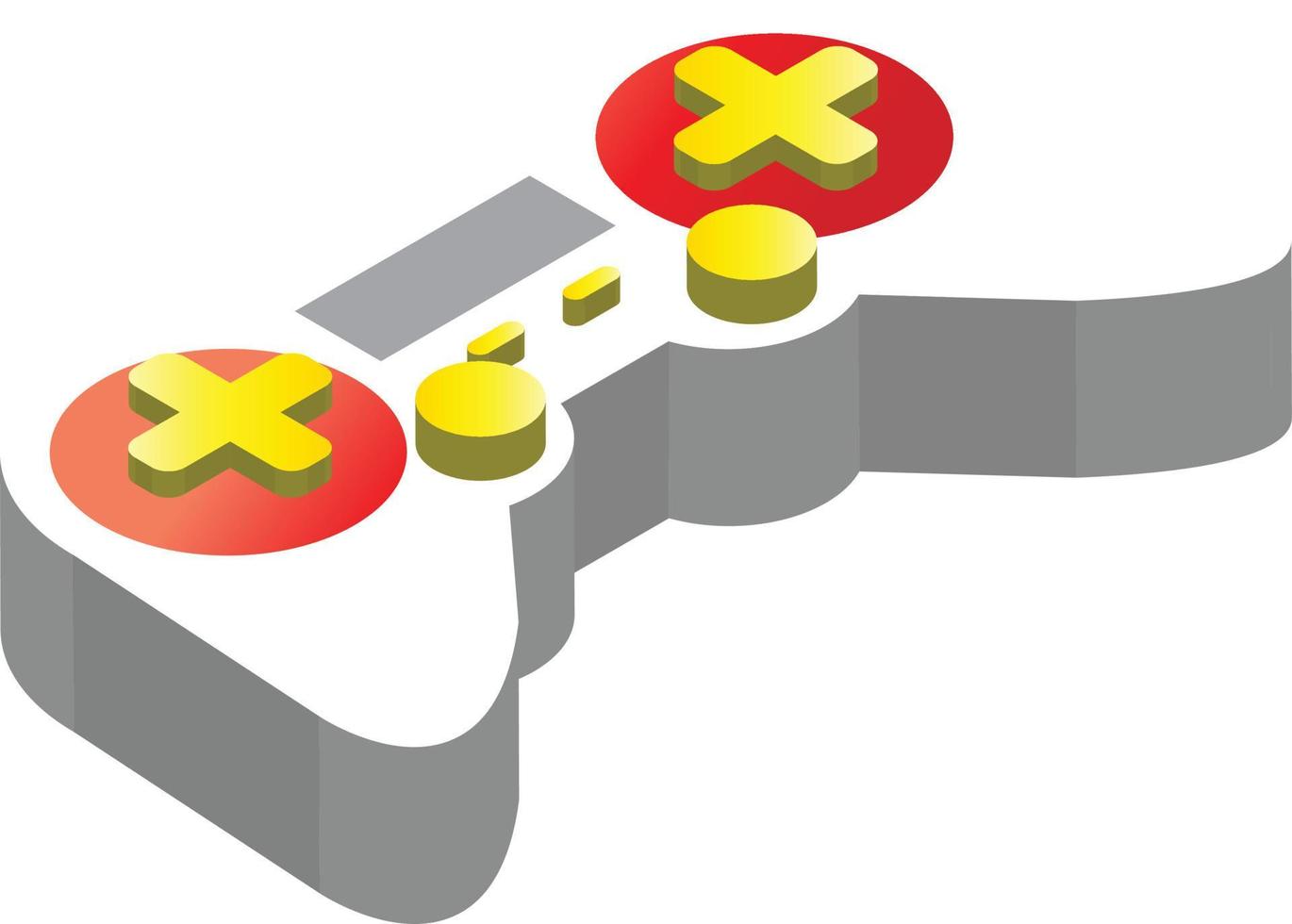 ilustração de dispositivo de controlador de jogo em estilo 3d isométrico vetor