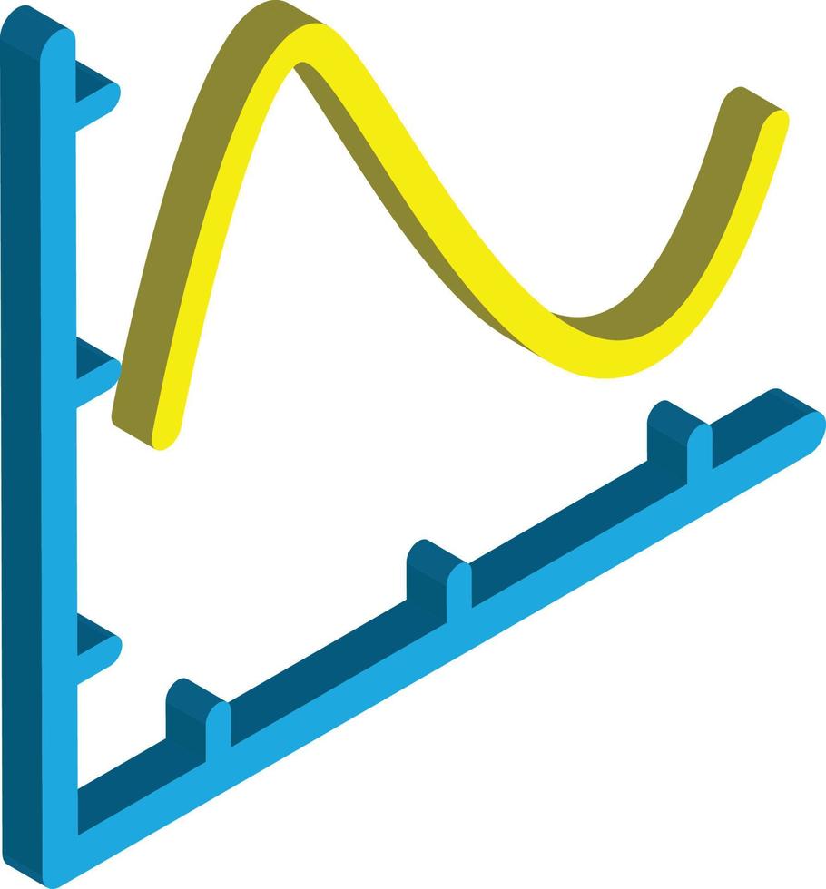 ilustração de gráfico de estoque em estilo 3d isométrico vetor