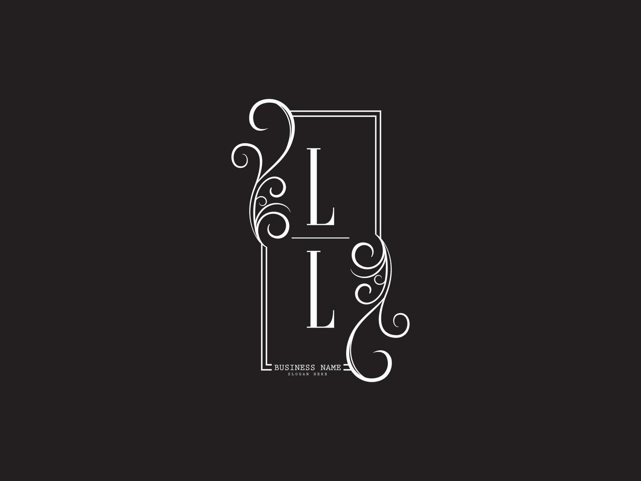 ícone do logotipo da letra ll, iniciais ll ll design de imagem de logotipo de luxo vetor