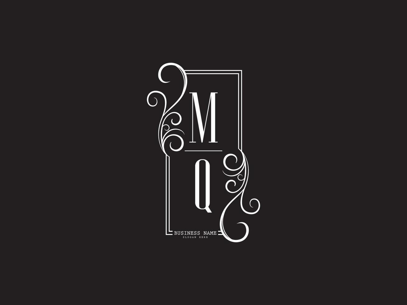ícone moderno do logotipo mq, iniciais mq qm design de letras do logotipo de luxo vetor