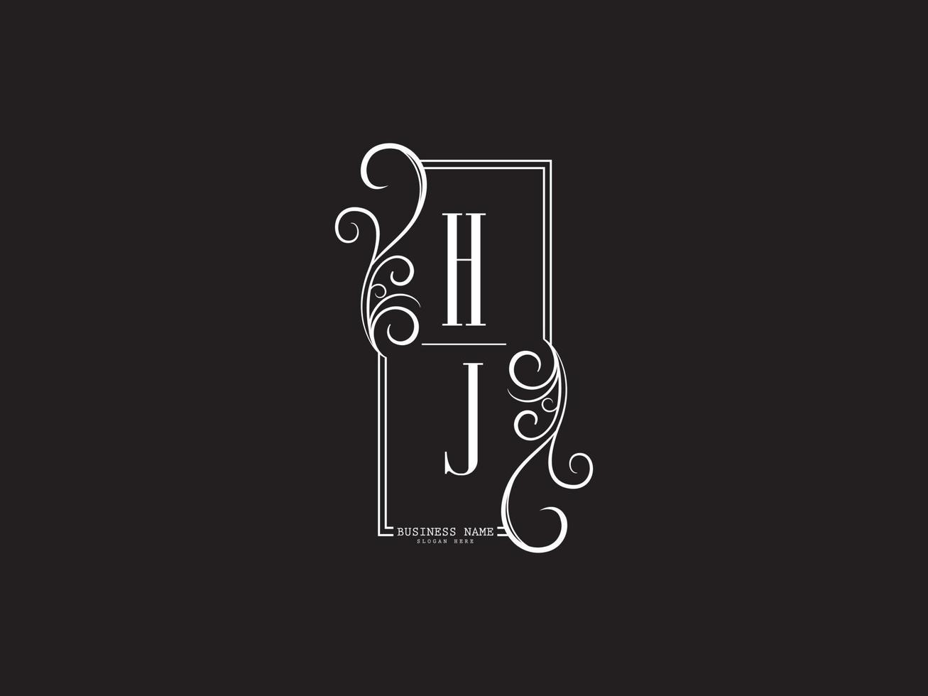 design minimalista de imagem vetorial de letra de logotipo de luxo hj jh vetor