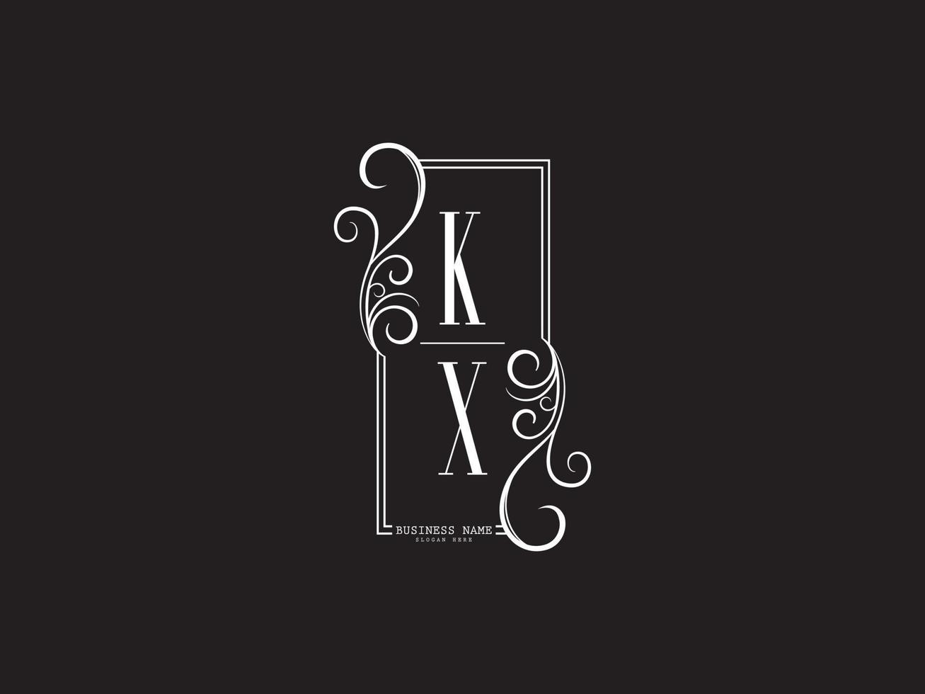 ícone do logotipo premium kx xk, iniciais kx design de logotipo de carta de luxo vetor
