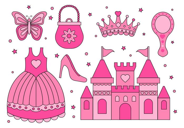 Free Vector Princesa elemento de coleção