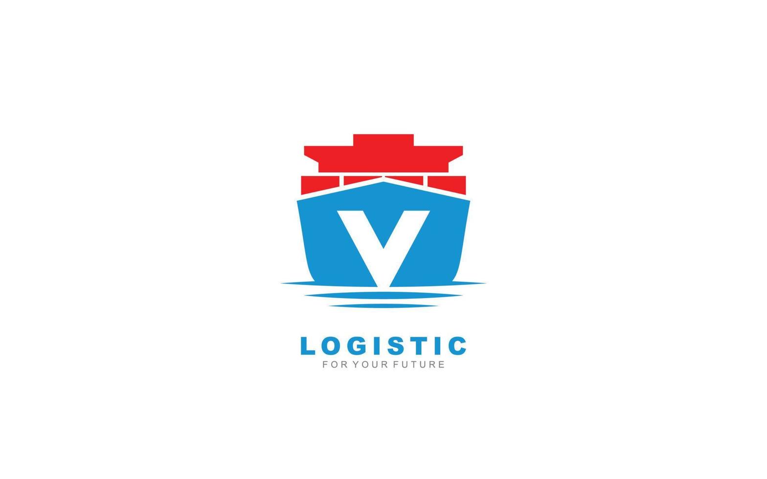 v logotipo logístico para empresa de branding. ilustração vetorial de modelo de envio para sua marca. vetor