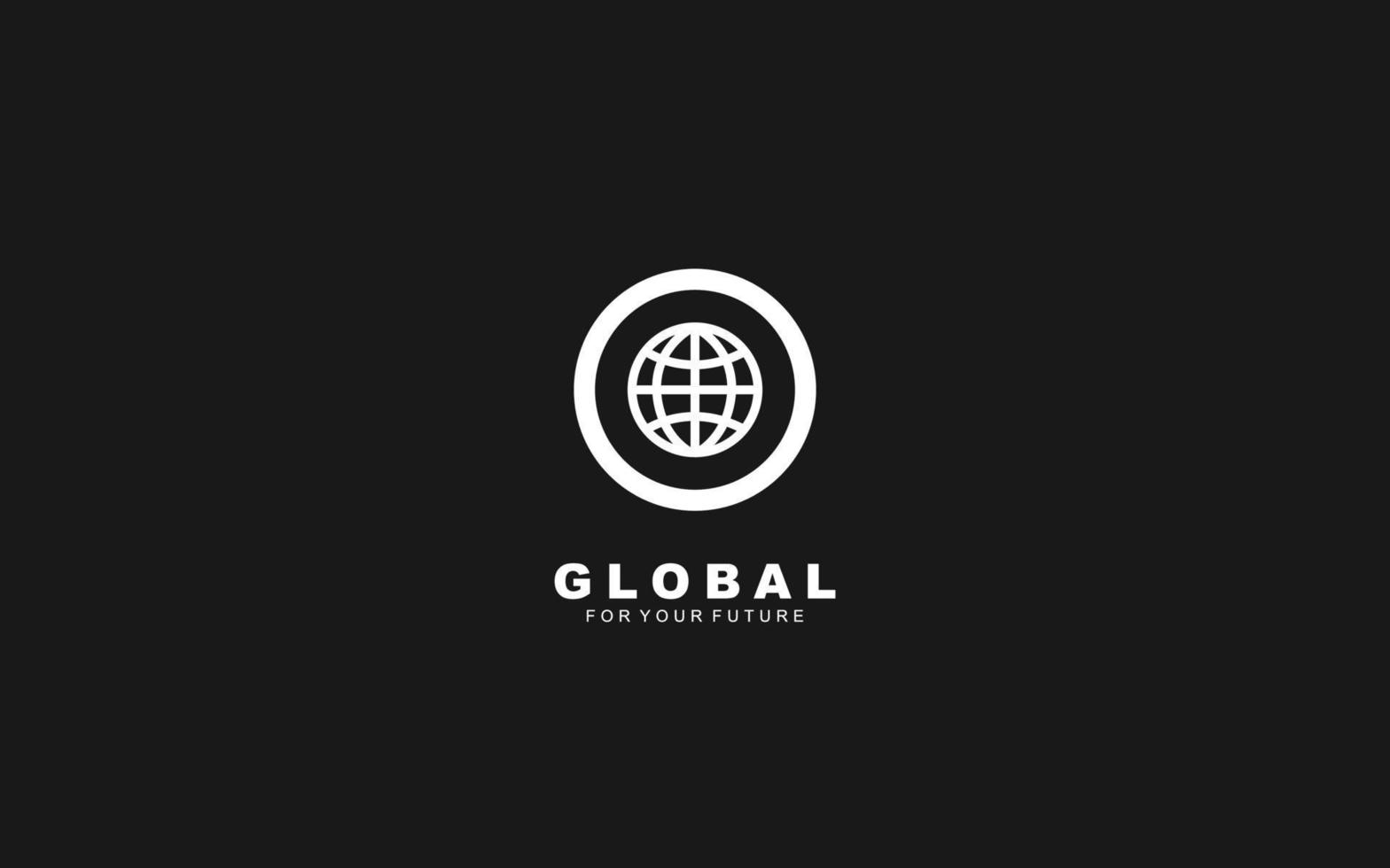 o logotipo globo para identidade. ilustração vetorial de modelo de rede para sua marca. vetor