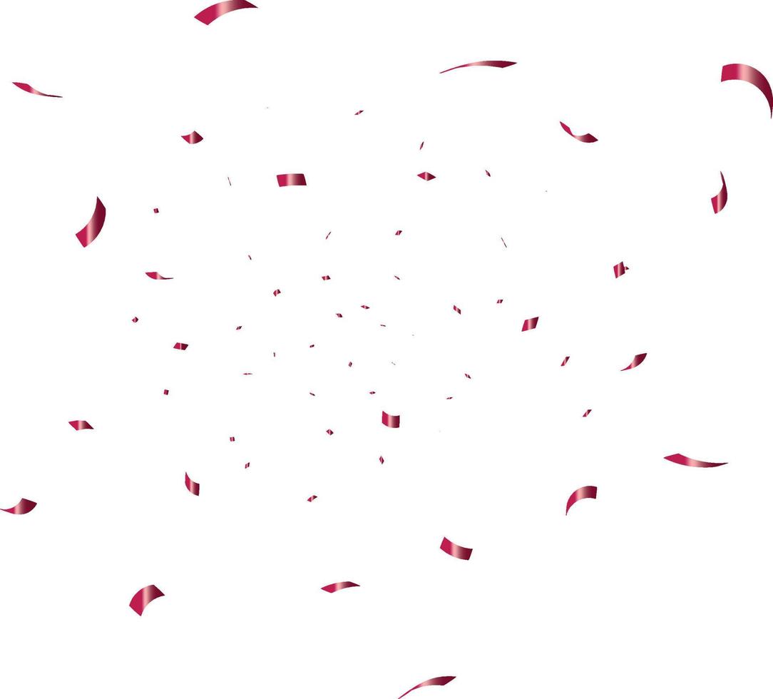 fundo de felicitações com confete vermelho sobre fundo branco. ilustração vetorial vetor