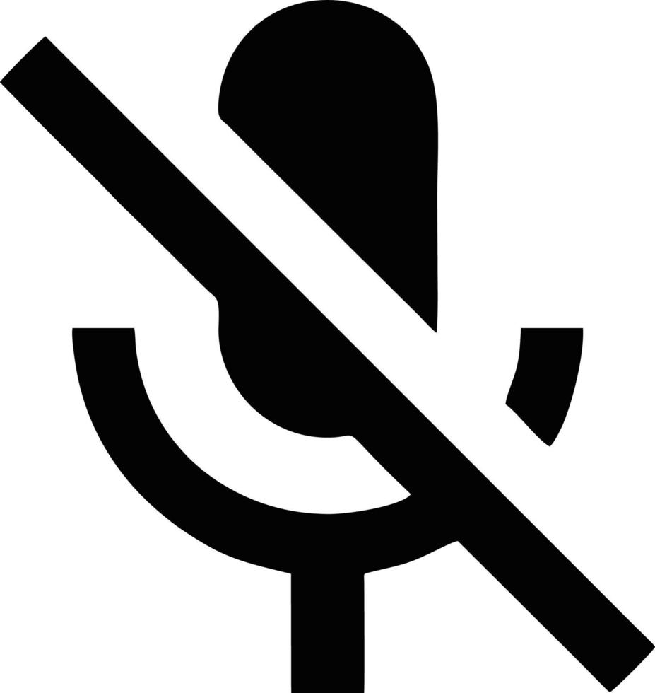 ilustração de microfone em preto sobre fundo branco, design de microfone em fundo branco vetor