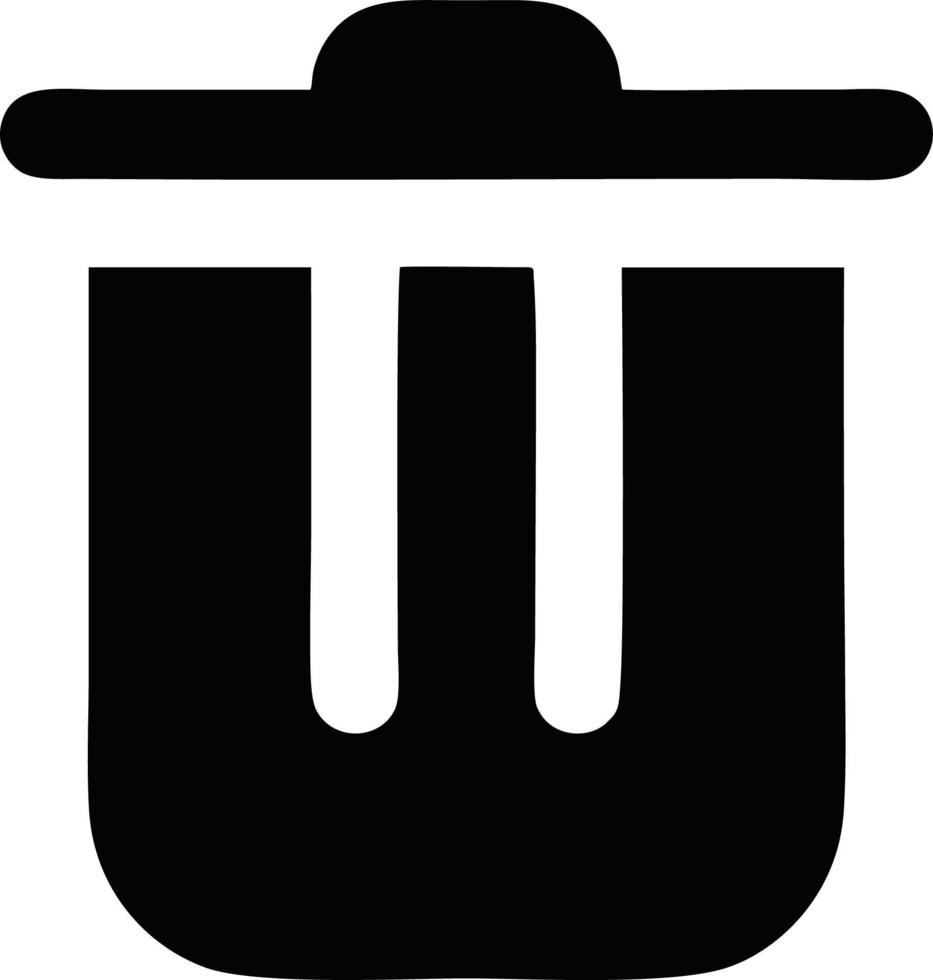 ícone de lixo. reciclar a silhueta do ícone preto. design de símbolo de reciclagem vetor