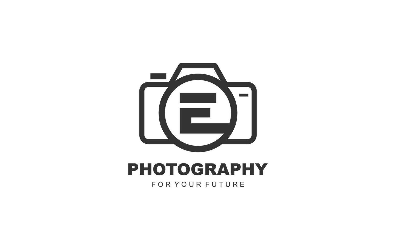 e fotografia de logotipo para empresa de branding. ilustração vetorial de modelo de câmera para sua marca. vetor