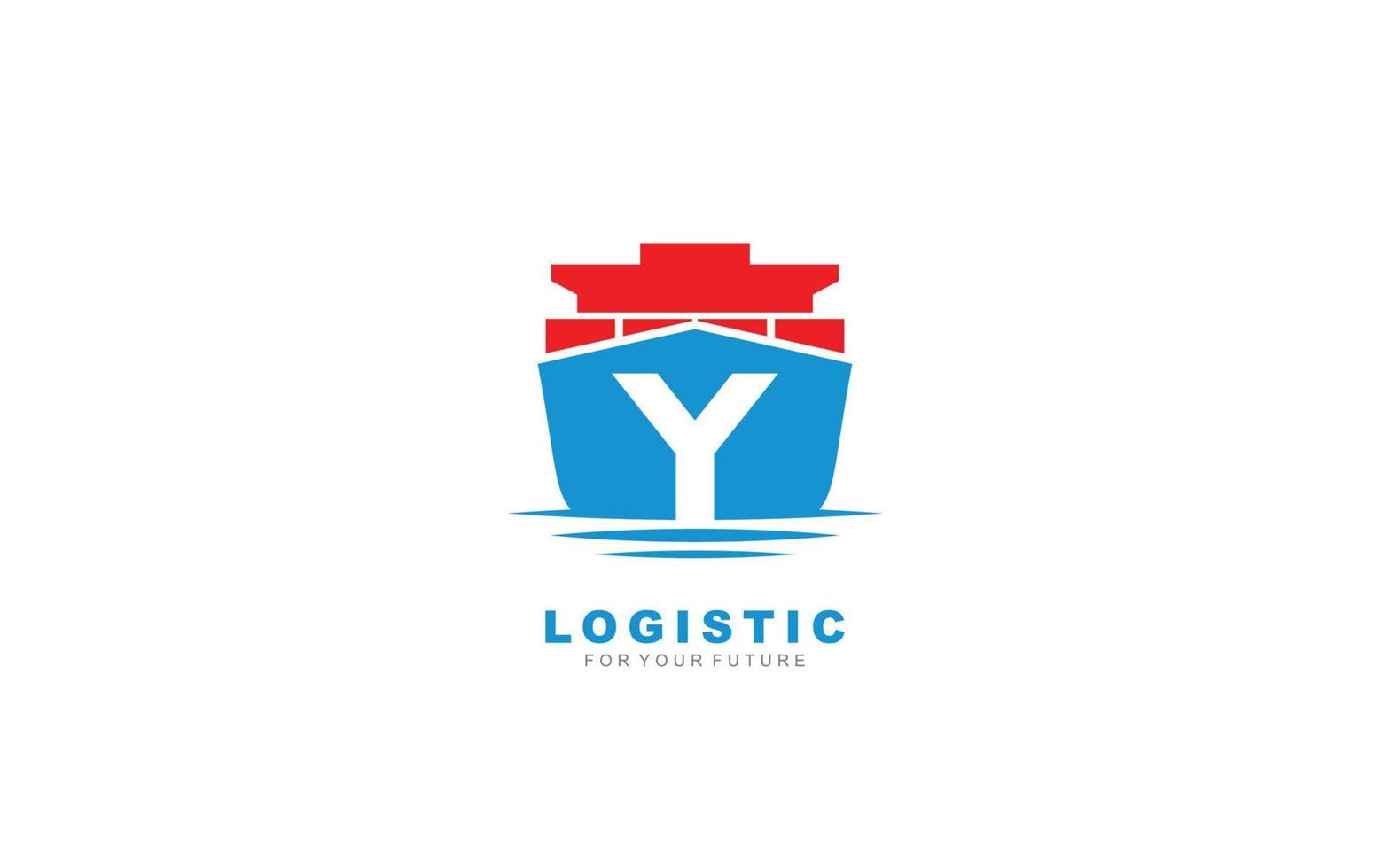 y logotipo logístico para empresa de branding. ilustração vetorial de modelo de envio para sua marca. vetor