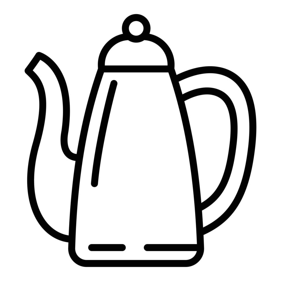 ícone de pote de café turco, estilo de estrutura de tópicos vetor