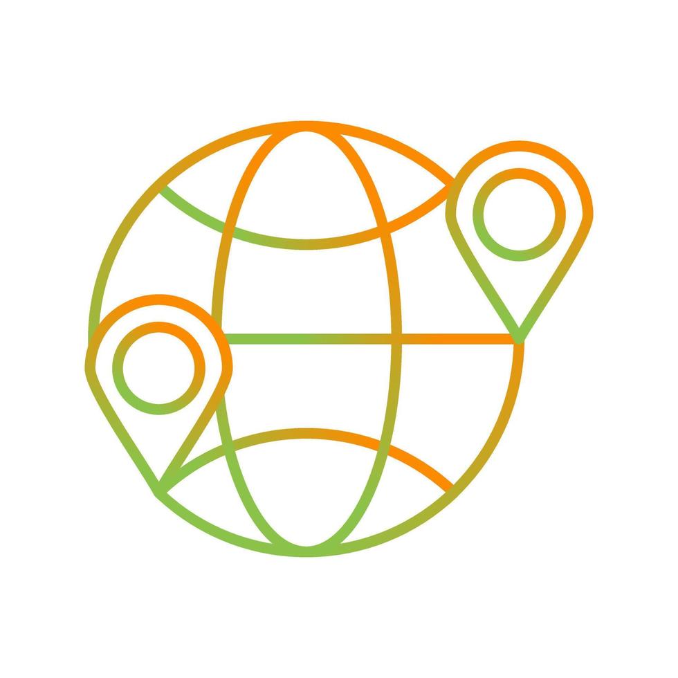 ícone de vetor de localização do globo