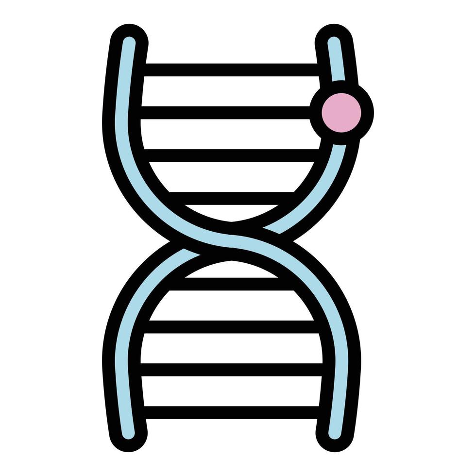 ícone de pesquisa de dna de laboratório forense, estilo de estrutura de tópicos vetor