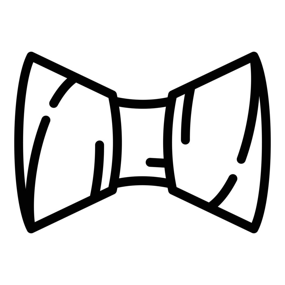 ícone de gravata borboleta da moda, estilo de estrutura de tópicos vetor