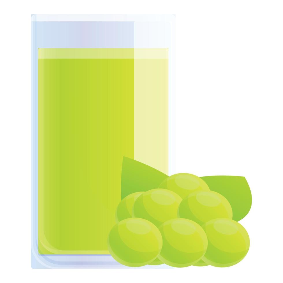 ícone de copo de suco de uva, estilo cartoon vetor