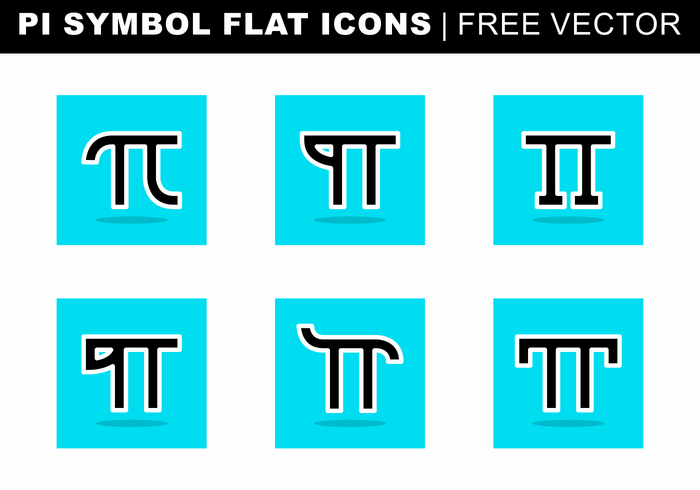 Símbolo do Pi planas Icons Vector grátis