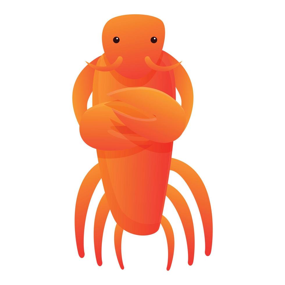ícone de lagosta, estilo cartoon vetor