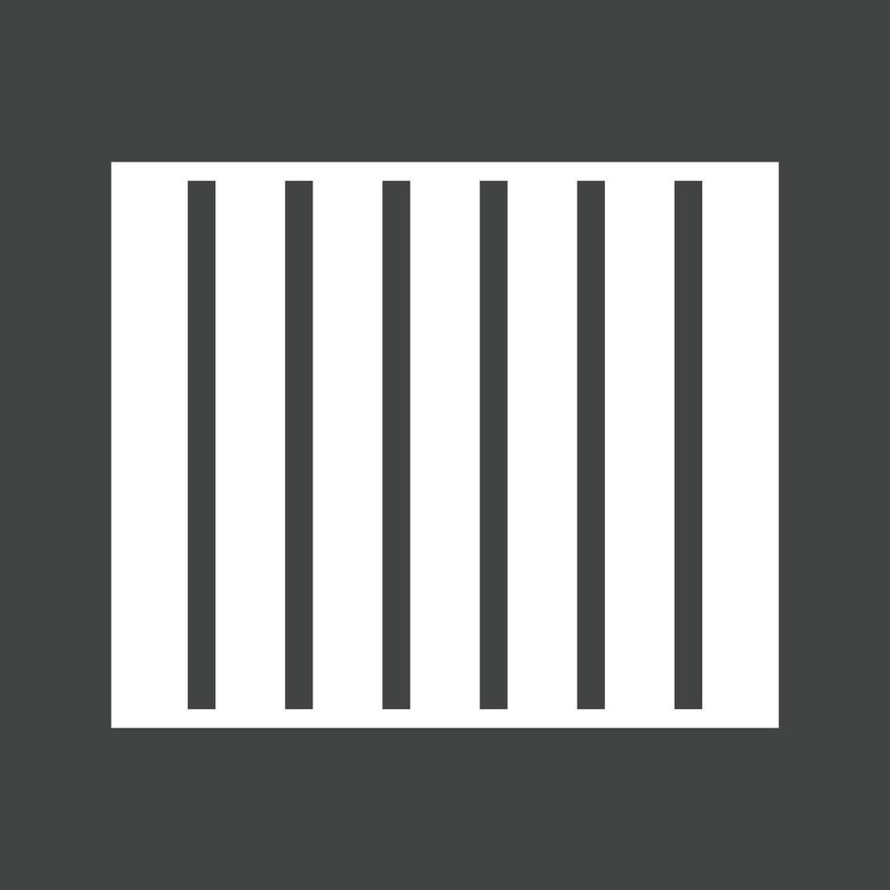 ícone invertido do glifo da prisão vetor