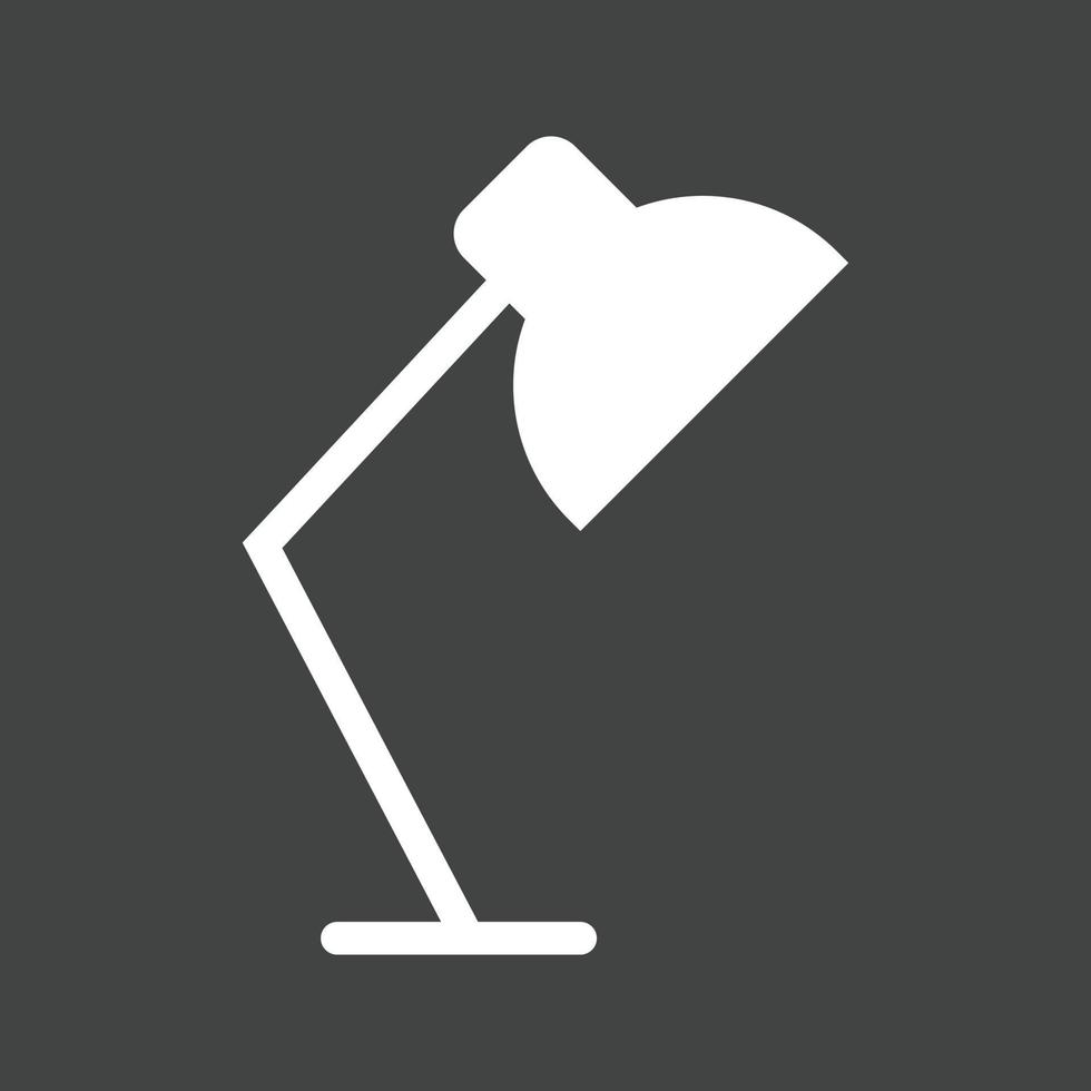 ícone invertido de glifo de lâmpada vetor