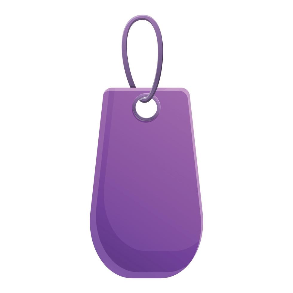 ícone de etiqueta de pano violeta, estilo cartoon vetor