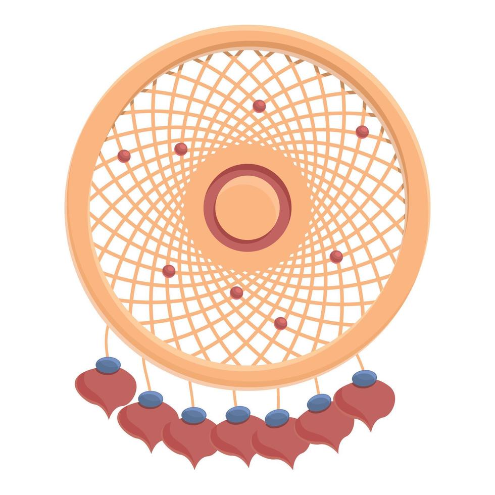 ícone do apanhador de sonhos indiano, estilo cartoon vetor
