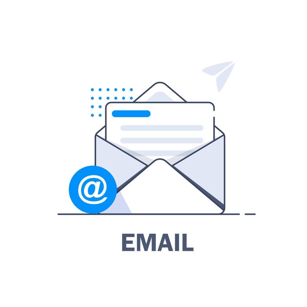 e-mail e mensagens, campanha de marketing por e-mail vetor