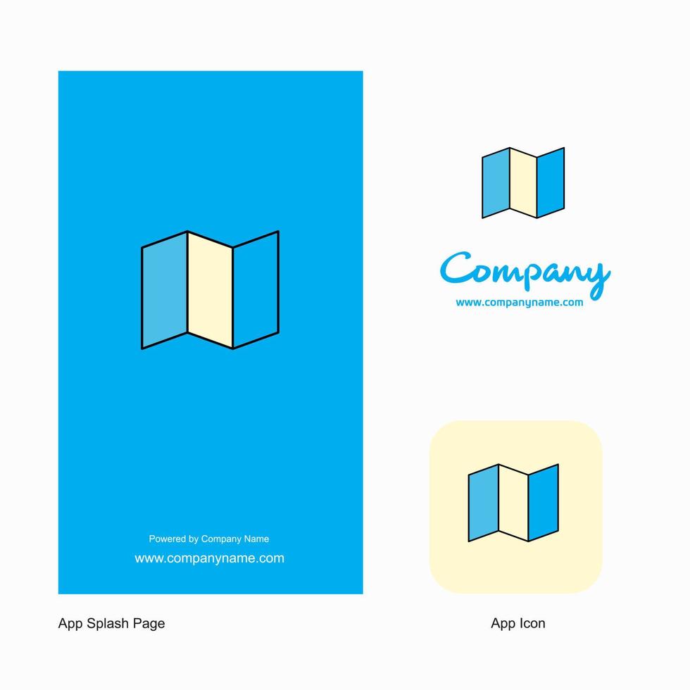 mapeie o ícone do aplicativo do logotipo da empresa e o design da página inicial elementos criativos de design do aplicativo de negócios vetor