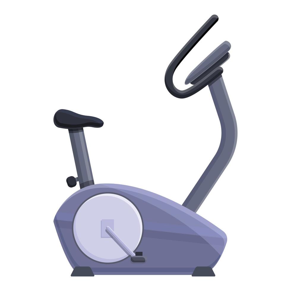 ícone de bicicleta ergométrica fitness, estilo cartoon vetor