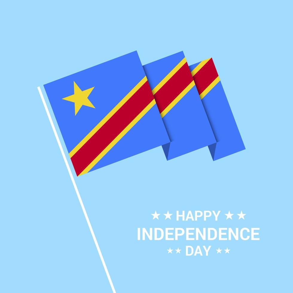 design tipográfico do dia da independência de comores com vetor de bandeira