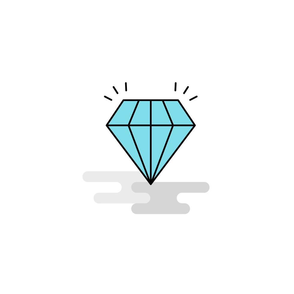 vetor de ícone de diamante plano