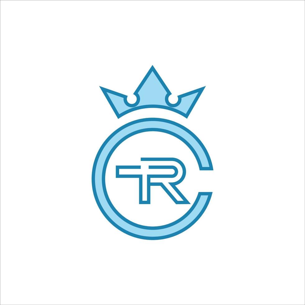modelo de design de logotipo trc royal ou king vetor