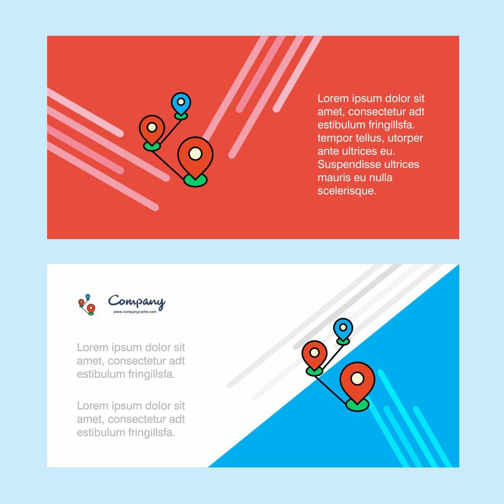 mapa rota modelo de banner de negócios corporativos abstrato banner de negócios de publicidade horizontal vetor