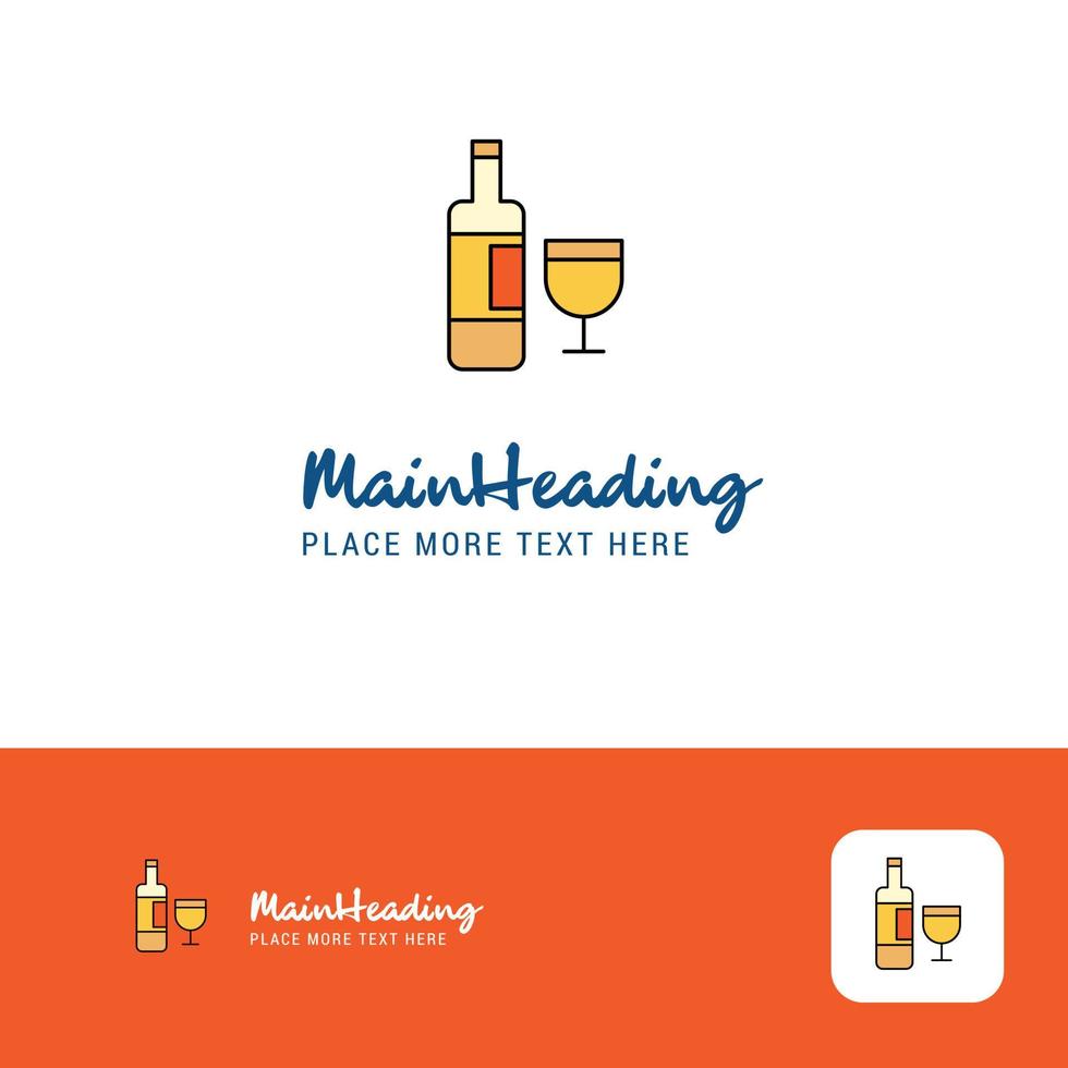 design de logotipo de bebidas criativas lugar de logotipo de cor plana para ilustração vetorial de tagline vetor