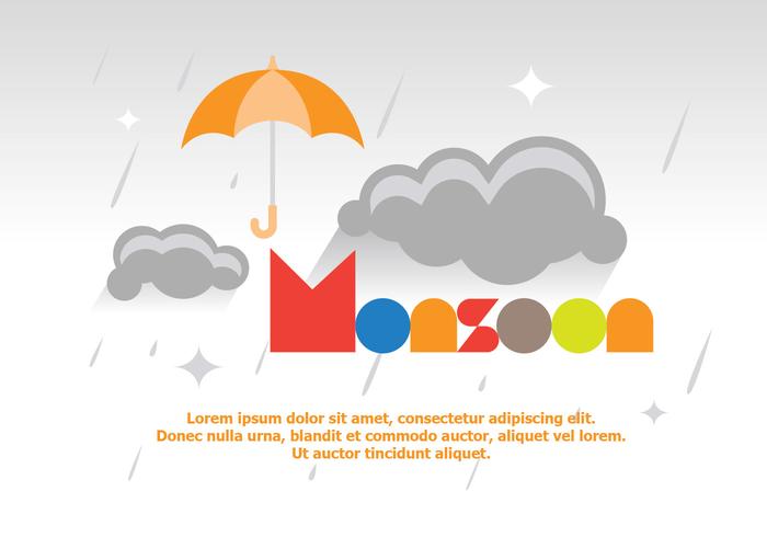 Brilhante Vector Fun Monsoon Poster